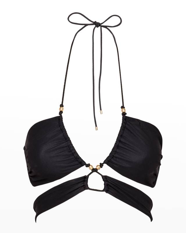 Beaded Cutout Bikini Top